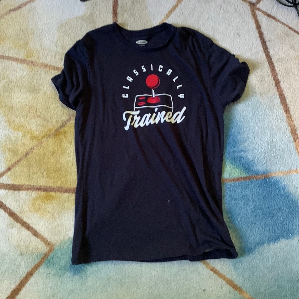 Old navy, blue with video game design, men small